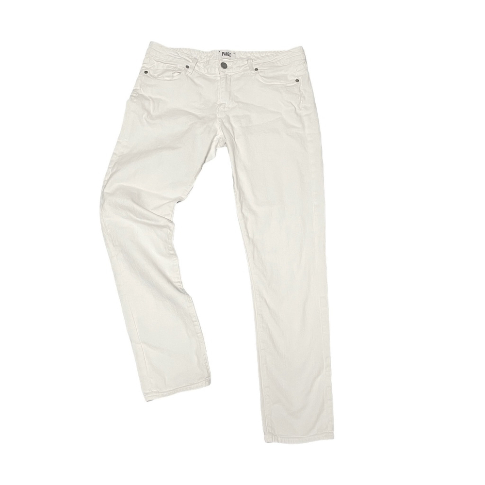 Paige Skyline Ankle Peg White Midrise Jeans Size 30